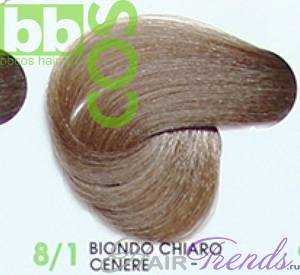 BBCos Keratin Color 8/1 светлый блонд пепельный