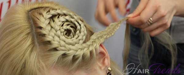 Коса улитка - плетение