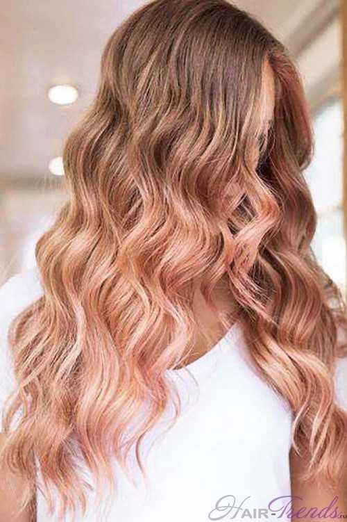 Разнообразие оттенков для волос розовое золото