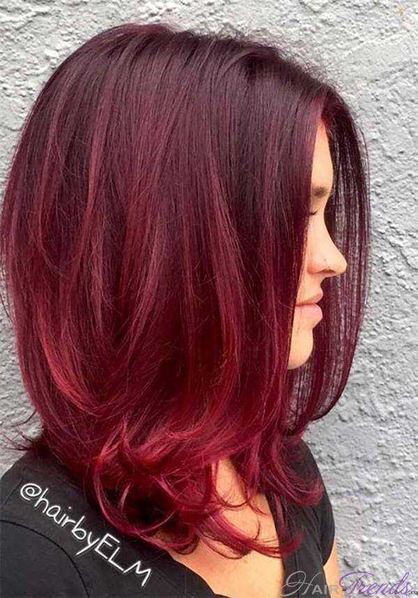 Рубиновый цвет волос