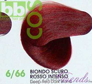 BBCos Keratin Color 6/66 темный блонд красный интенсивный