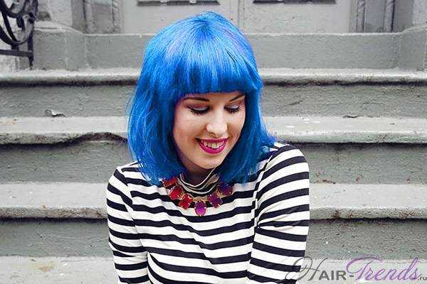 Как покрасить волосы в голубой цвет