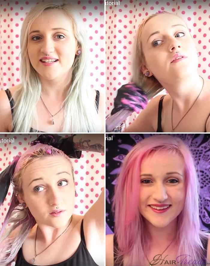 Как покрасить волосы в розовый цвет
