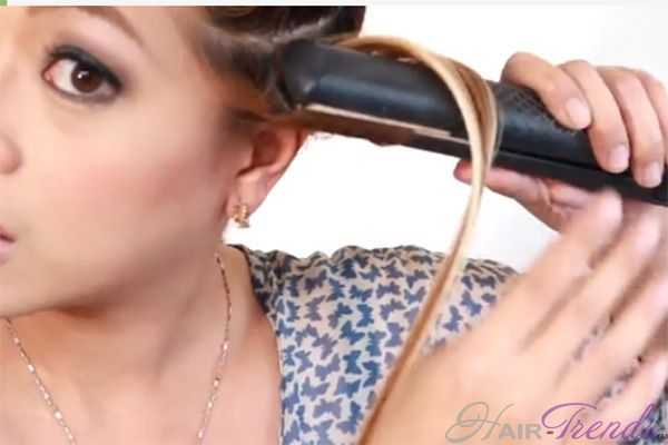 Как правильно крутить волосы на простой утюжок