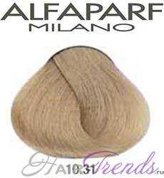Alfaparf 10.31, тон светлый золотистый пепельный блондин