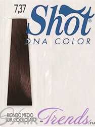 Краска Shot DNA 7.37 средне-русый золотисто шоколадный