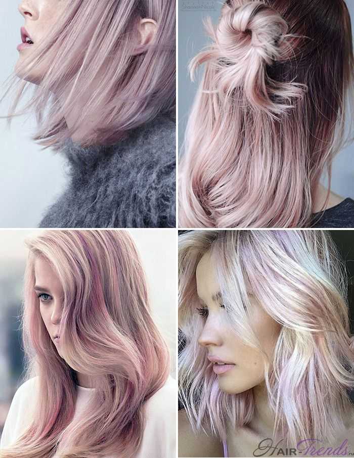Модное окрашивание светлых волос, Розовый Кварц